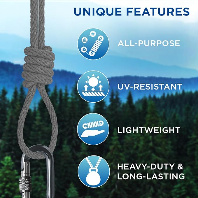 TECEUM Cotton Rope 3/16” – 100 FT – Strong All-Purpose Braided Rope – Natural - Image 4