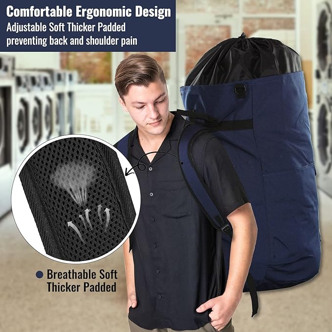 Laundry Bag Backpack, 125L Extra Large Travel Laundry Bags - Image 6