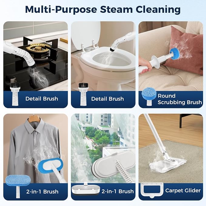 Steam Mop All-in-one for Floor Cleaning, Detachable Handheld Floor Steamer - Image 7