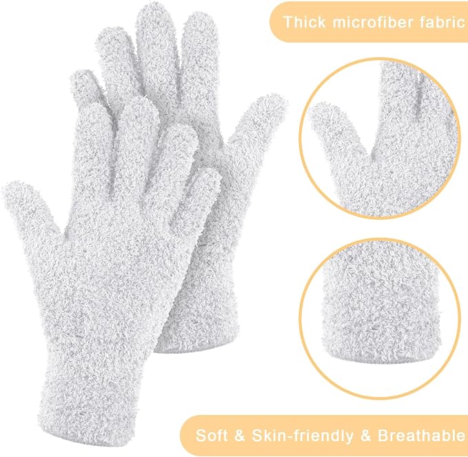 Bencailor 6 Pairs Microfiber Dusting Gloves, Dusting Cleaning Gloves Microfiber - Image 5