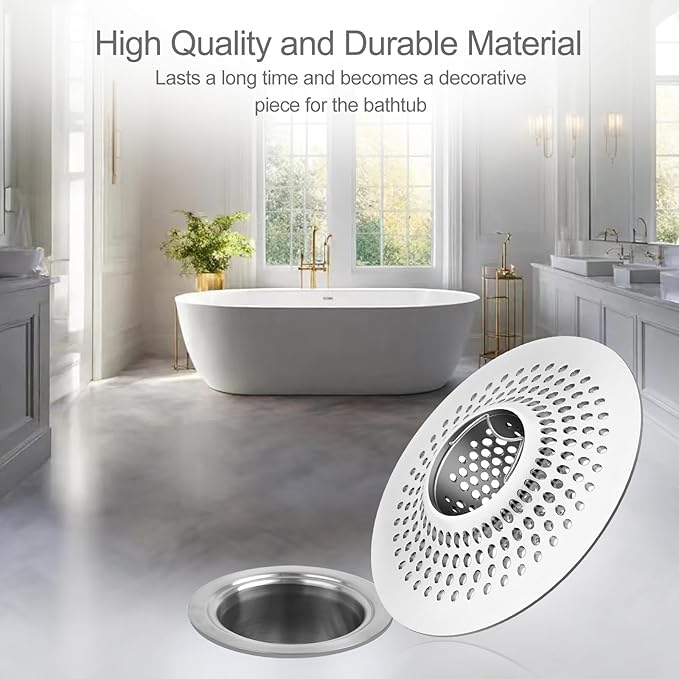LEKEYE Shower Drain Hair Catcher/Bathroom Drain Cover/Bathtub Drain - Image 5