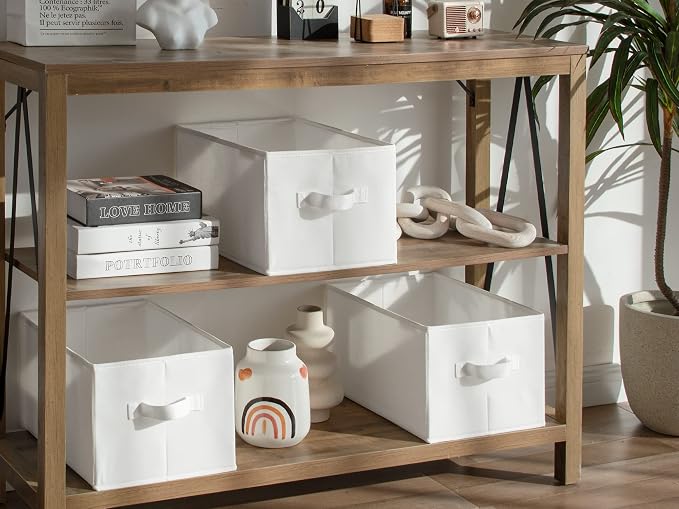 StorageWorks Storage Baskets for Shelves, Foldable Fabric Closet Storage Bins - Image 4