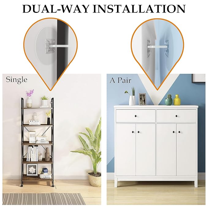 Furniture Anchors No Drill Upgraded Furniture Straps - Image 5