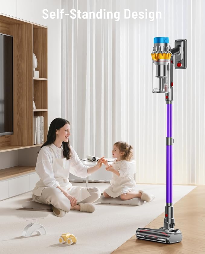 Cordless Vacuum Cleaner, 600W 50KPA 70Min Powerful Vacuum Cleaners - Image 4