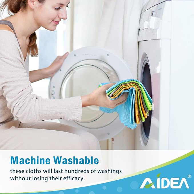 AIDEA Microfiber Glass Cleaning Cloths, Lint Free Quickly Clean Windows - Image 6
