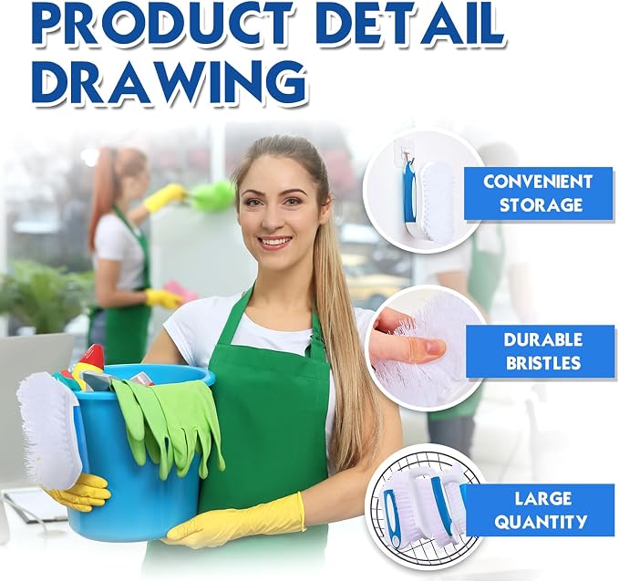 Lallisa 12 Pcs Scrub Brush for Cleaning - Image 4