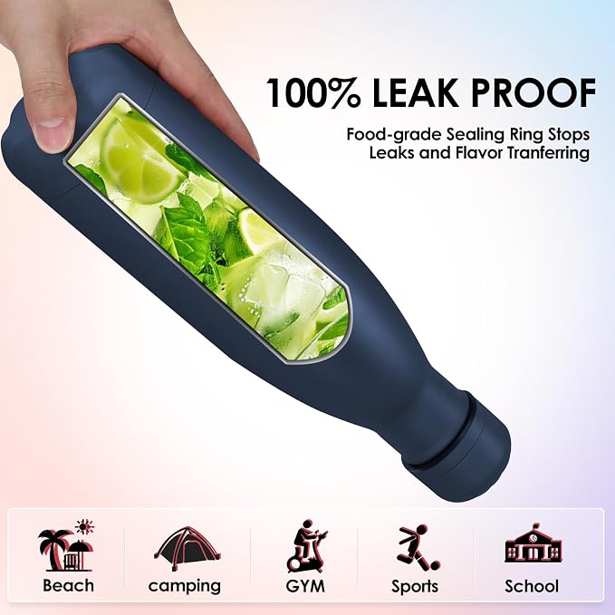 17oz Cola-Bottle Shaped Stainless Steel Leak-Proof Water Bottle, Double Wall - Image 5