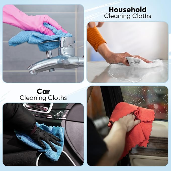 Orighty Microfiber Cleaning Cloths, 75 Sheets Shop Towels, Reusable Paper - Image 7