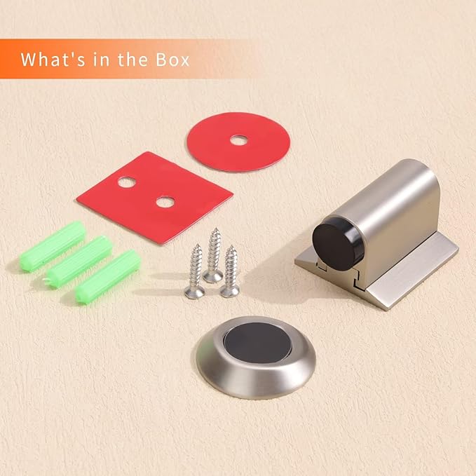 Bak Bo Magnetic Door Stoppers 2 Pack Bottom of Door Holder Keep Door Open No - Image 5