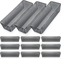 Maitys 12 Pcs Vanity Drawer Organizer 9 x 3 x 2 Inches Clear Plastic Utensil by Maitys