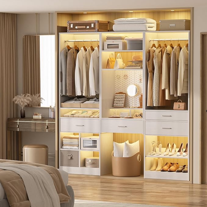 Unikito 75” Modular Closet System, Freestanding Closet Organizer - Image 2