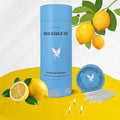 Lemon Scented Yellow Pearled Candle 18oz Luxury Sand Candle Granulated Wax by ZECHKAVAA