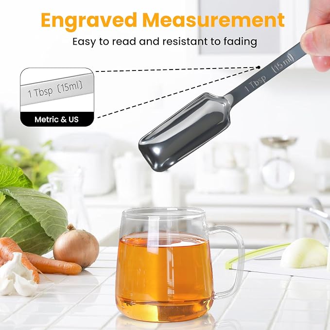 Stainless Steel Measuring Spoons Set of 14 - Image 4