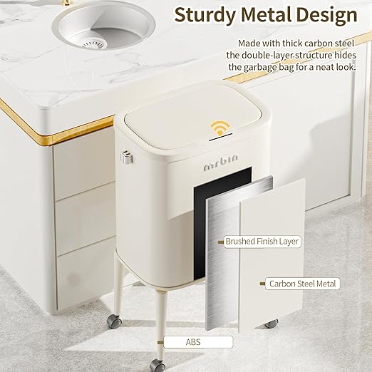 MRBIN Metal Motion Sensor Kitchen Trash Can - Image 6