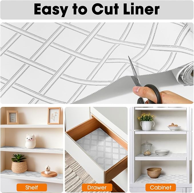 Drawer and Shelf Liner for Kitchen Cabinets Non-Adhesive, Non-Slip Cabinet - Image 4