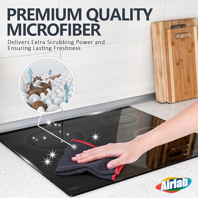 Airlab Microfiber Cleaning Cloth Waffle Weave Dust Rags - Image 5