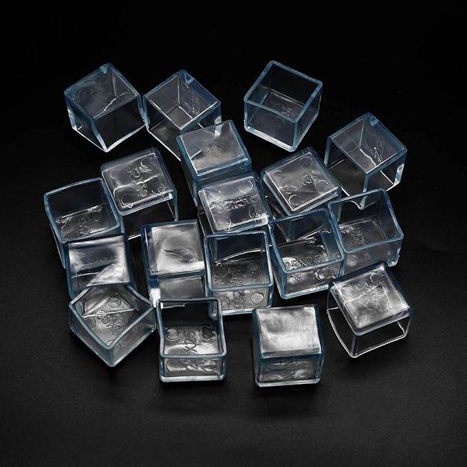 12 Pcs Transparent Square Anti-Slip Rubber Leg Tips Chair Leg Caps Furniture - Image 5