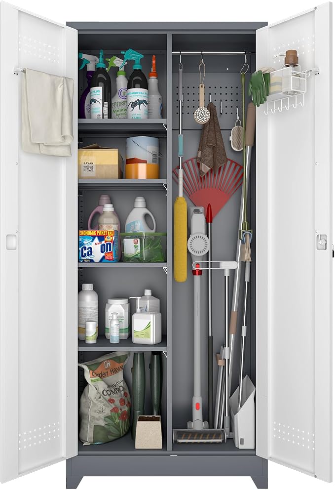Broom Storage Cabinet, Metal Cabinet by STEELIST