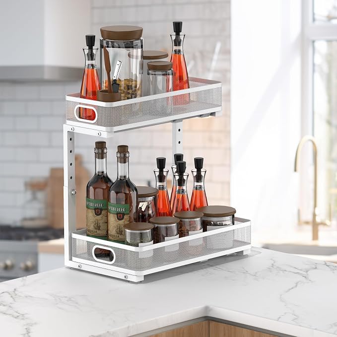 Under Sink Organizer, High Adjustable 2 Tier Under Sink Organizers and Storage - Image 6