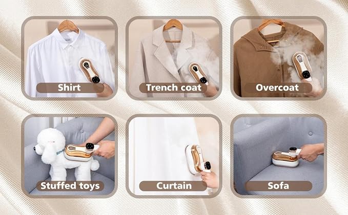 Garment Steamer for Clothes, 2-in-1 Portable Handheld Wrinkle Remover & Steam - Image 5