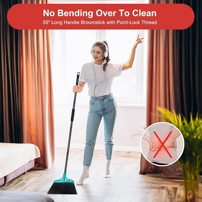 Outdoor Broom for Floor Cleaning, Heavy Duty Brooms - Image 3