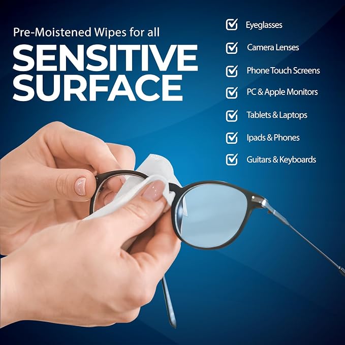 MED PRIDE Anti-Fog Lens and Screen Cleaning Wipes - Image 2