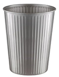 Monarch Abode Pewter Handcrafted Ridge Embossed Metal Wastebasket by MonarchAbode