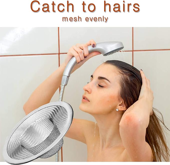 4pcs Heavy Duty Stainless Steel Kitchen Sink Strainer, 2.75" Top / 1" Mesh - Image 6