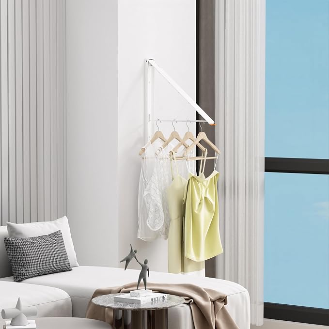 Clothes Drying Rack for Laundry Drying Rack Wall Mounted Clothes Hanger Rack - Image 3