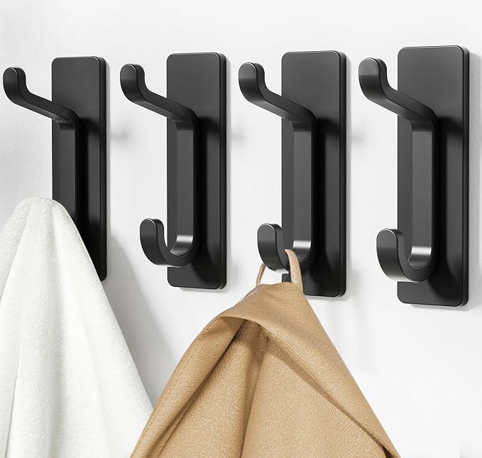 Wall Hooks for Coat and Towel: 13LB Adhesive Door Hanger Stick on - Image 6