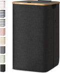 BALEINE Laundry Hamper with Lid, Tall Laundry Baskets with Bamboo Pull Handles by BALEINE