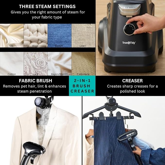 True & Tidy® Heavy-Duty Industrial Standing Garment Steamer - Image 5
