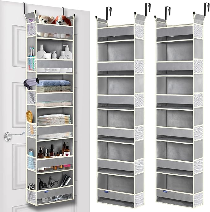 2 Pack Over The Door Hanging Organizer 6-Shelves and 12 Side Pockets, Over The by ROOMTALK