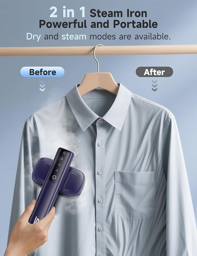 Steamer for Clothes Portable Handheld Garment Steamer, 15s Fast Heat-up - Image 2