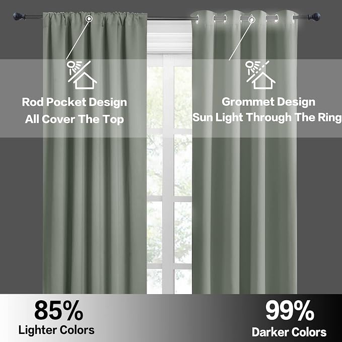 RYB HOME Living Room Curtains Blackout - Image 5