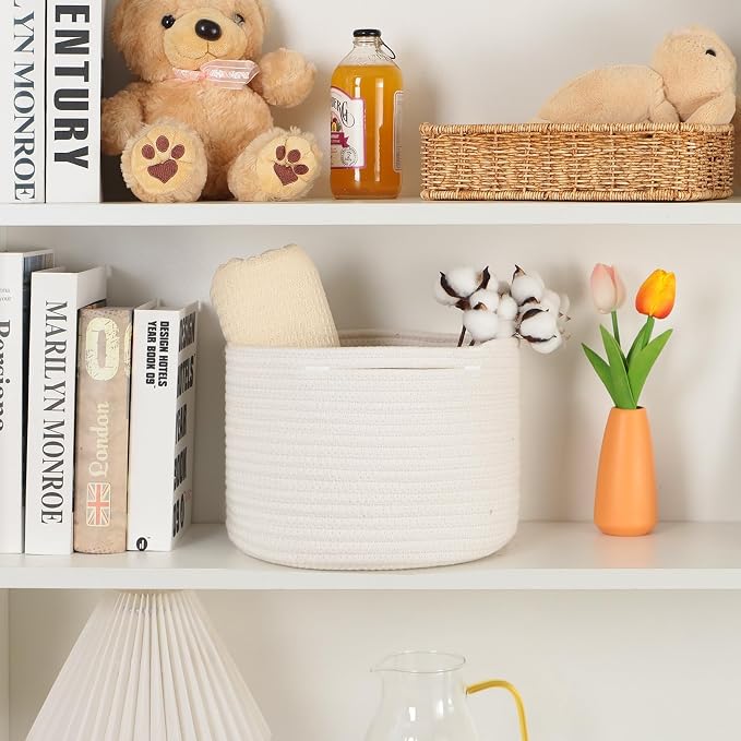 Small Basket for Organizing | Cube Shelf Closet Storage Baskets | 9.7×9.7×7.1” - Image 6