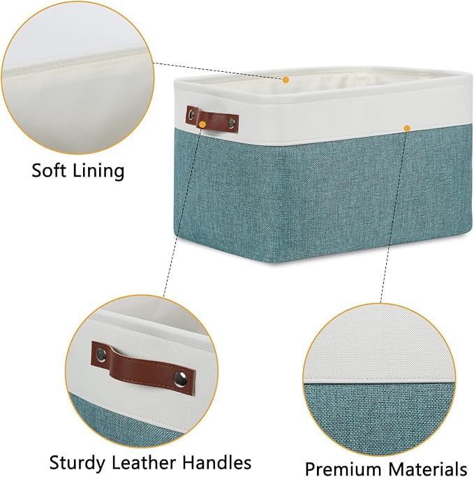 DULLEMELO Storage Baskets for Organizing, Rectangular Fabric Storage Bins - Image 7