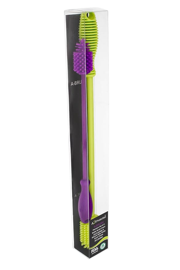 A-Brush Silicone Bottle Cleaner Brush, 2 Piece Set, Long Handle - Image 8