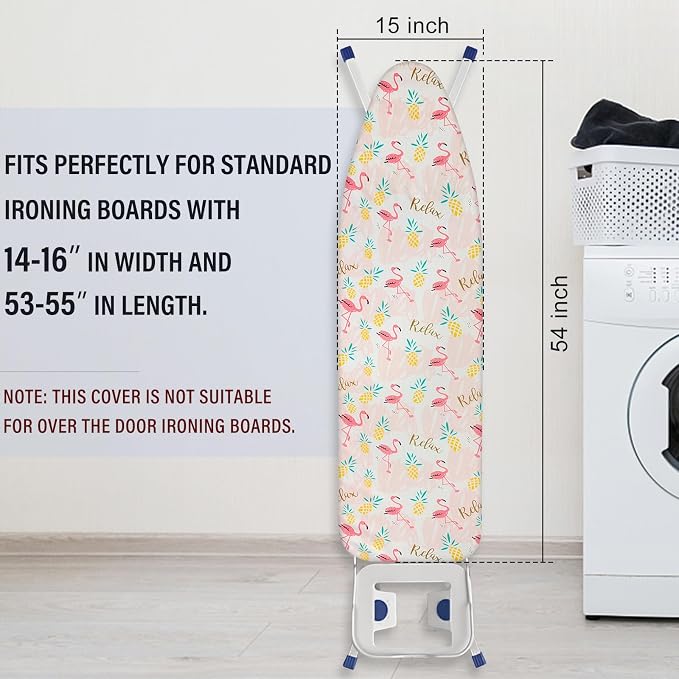 Ironing Board Cover and Pad 15x54 Inch Standard Ironing Board Cover - Image 2