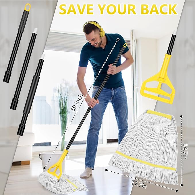 Beyoco Heavy Duty Commercial Mop Industrial Cotton Mop - Image 6