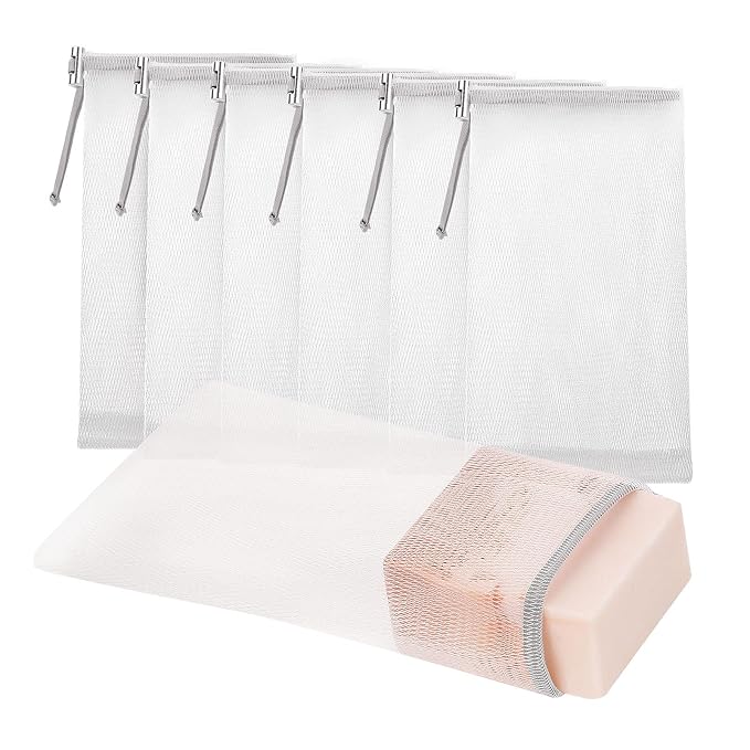 Cobahom 6 Pcs Mesh Soap Bag Mesh Foaming Net Soap Sack Bags Soap Handmade Soap by Cobahom