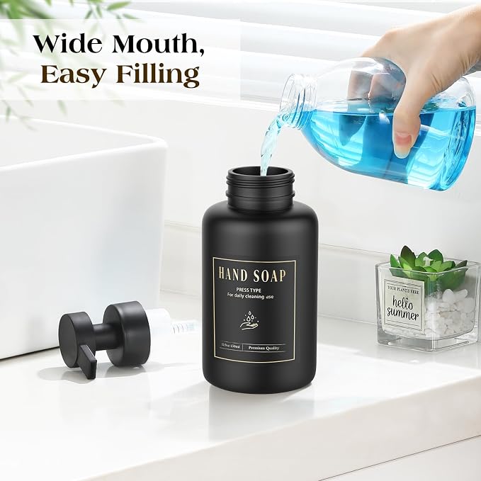 Luxspire Foaming Soap Dispenser, Glass Foam Pump Soap Dispenser, Non-Slip Hand - Image 4