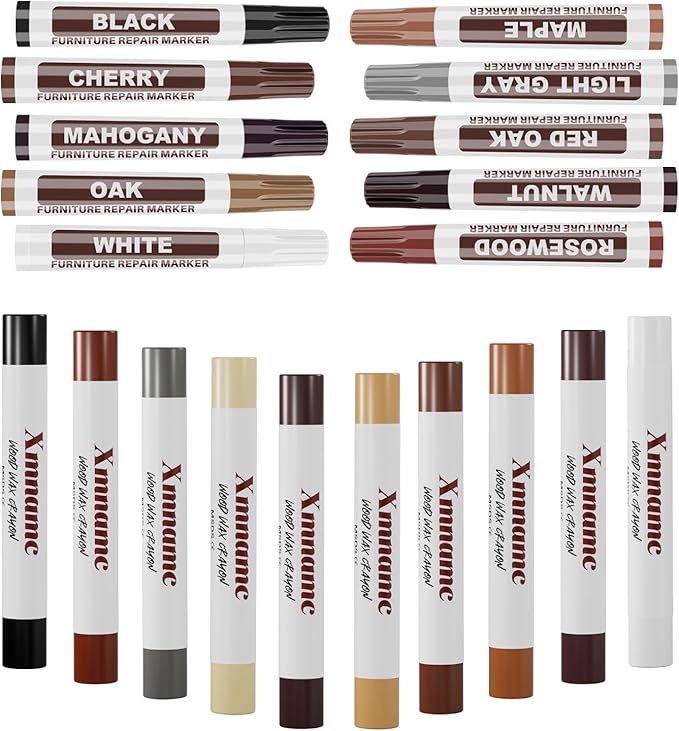 20 Colors Wood Filler Sticks Furniture Markers Touch up, Fill Putty Stick by Xmnamc