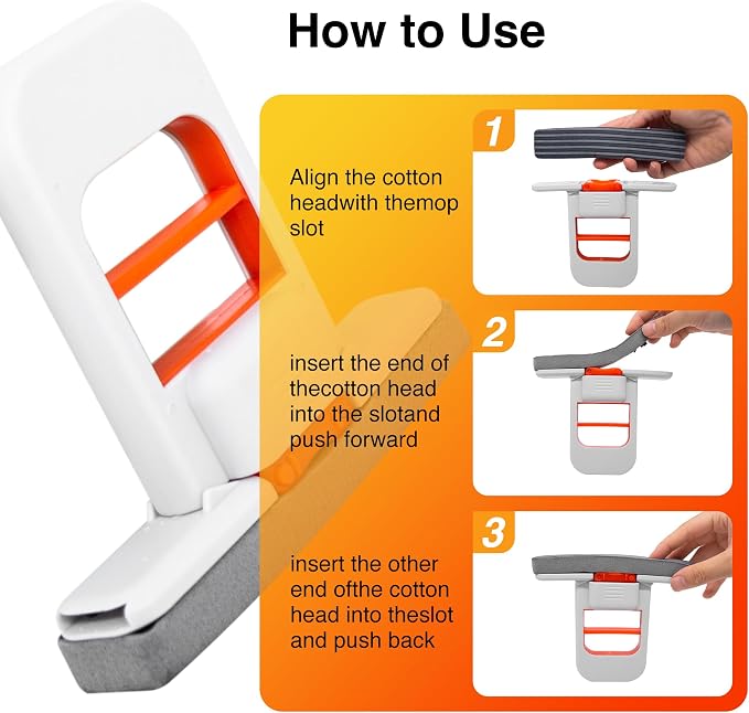 Mini Foldable Desktop Mop, Sponge Mop, Wet and Dry Use Cleaning System - Image 3
