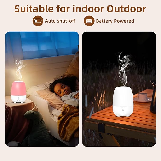 150ML Cordless Essential Oil Diffuser, Built-in 6000mAH Rechargeable Battery - Image 5