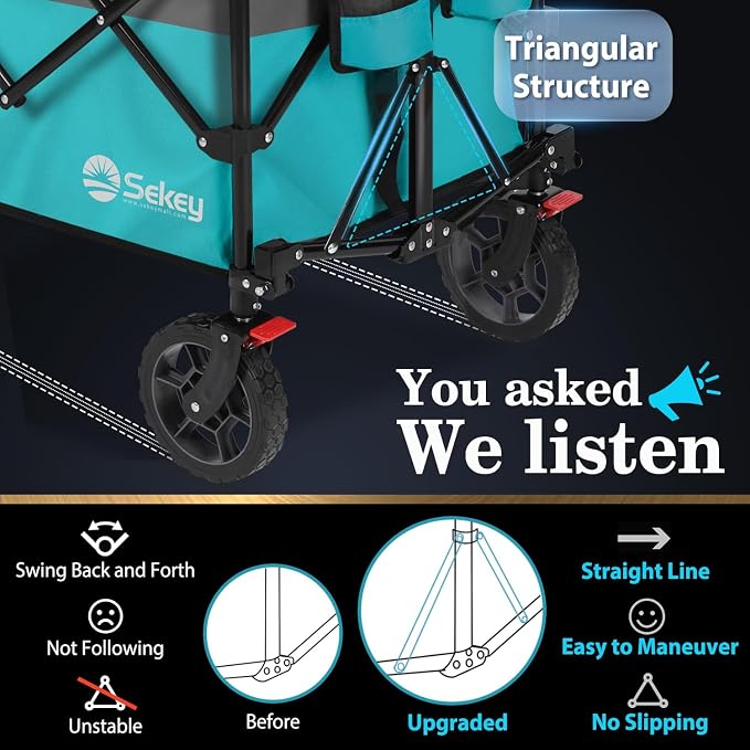 Sekey 220L Collapsible Foldable Wagon - Image 3