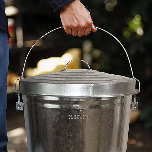 Plexon 10 Gallon Metal Trash Can - Image 6