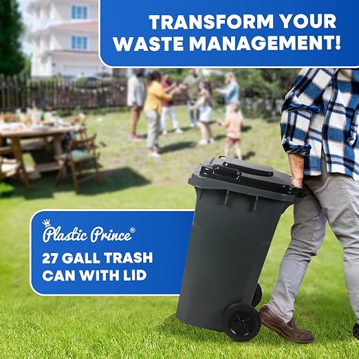 27 Gallon Outdoor Trash Can - Image 9