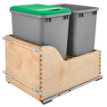 Rev-A-Shelf Pullout Trash Cans for Kitchen Cabinet, Dual 35 Qt Bins by Rev-A-Shelf