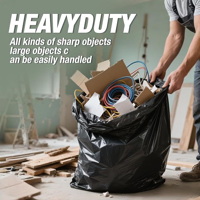 Heavy Duty Contractor Trash Bags 30-33 Gallon 50 Count, 1.5 Mil Extra Thick - Image 4